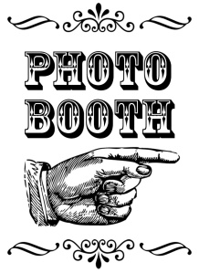 Signs created to direct patrons to the Photo Booth